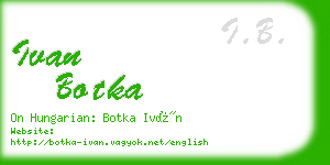 ivan botka business card